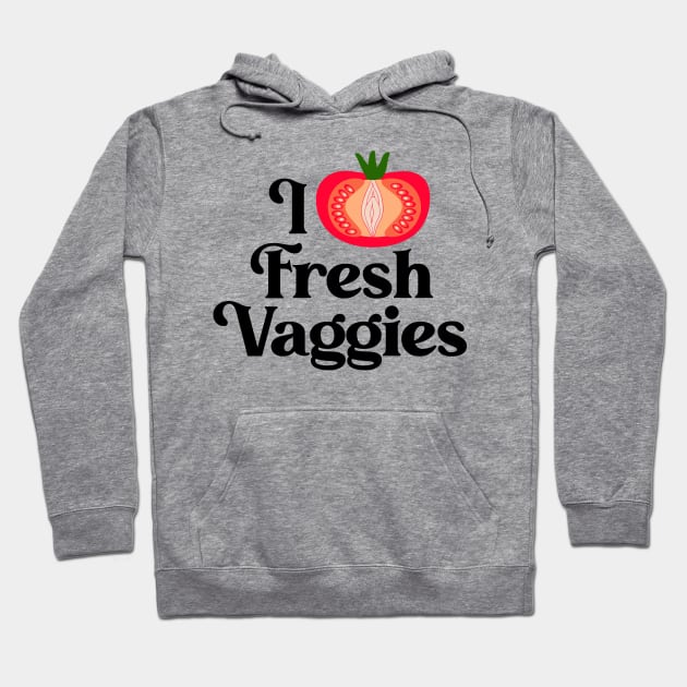 I Heart Fresh Vaggies // Lesbian Gay Pride Design Hoodie by darklordpug